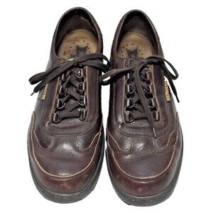 Mephisto Match Runoff Air-Jet Mens 10 Comfort Shoes Brown Nubuck Leather Lace Up